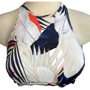 Athleta Tahitian Tropical Underwire 32D/DD Bra Cup Bikini Top‎ NWT